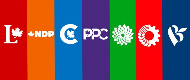 Banner with all government parties